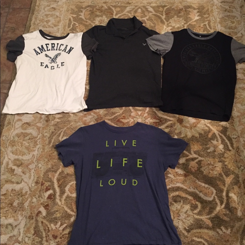 Three American Eagle shirts plus 1 FREE shirt